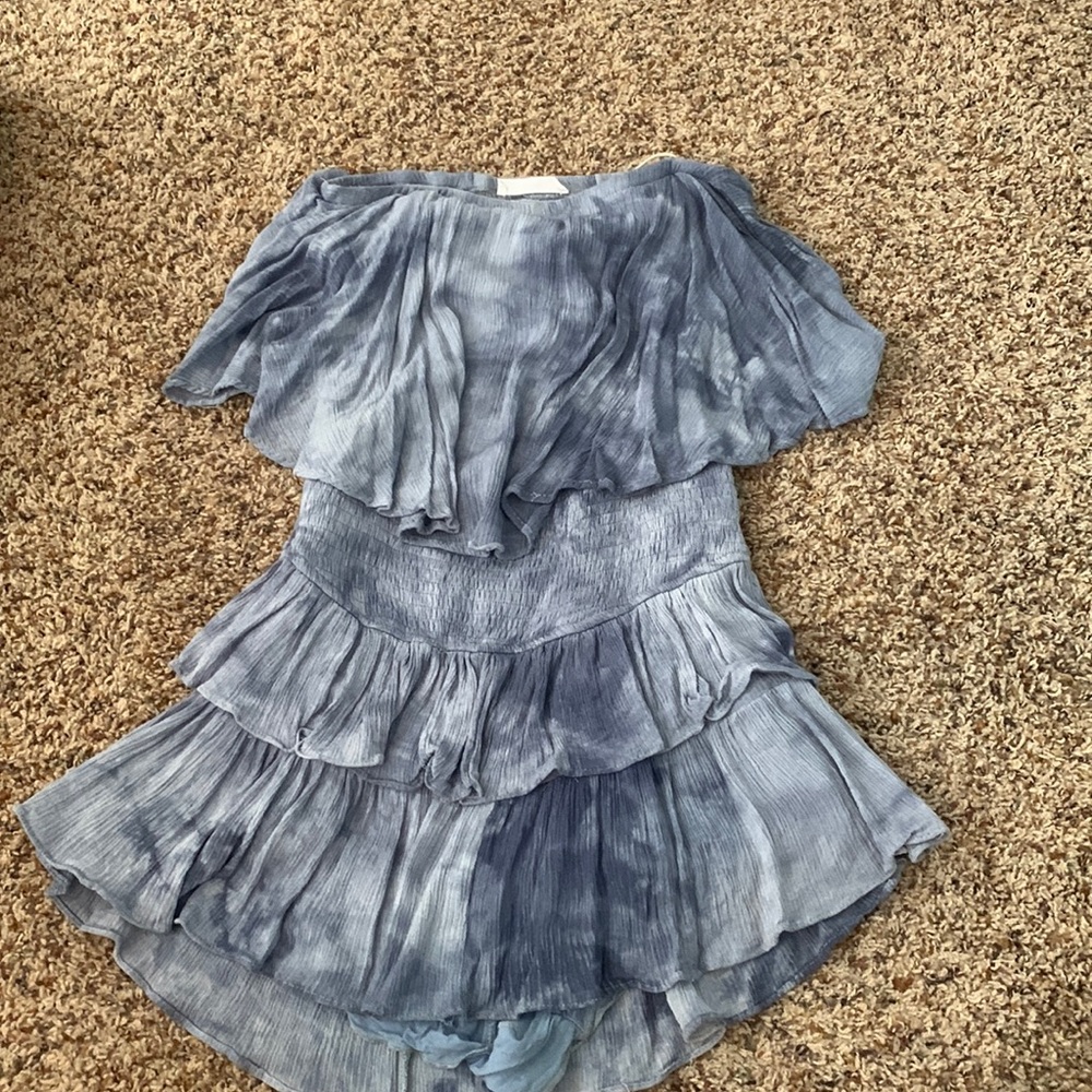 Blue Romper - open back